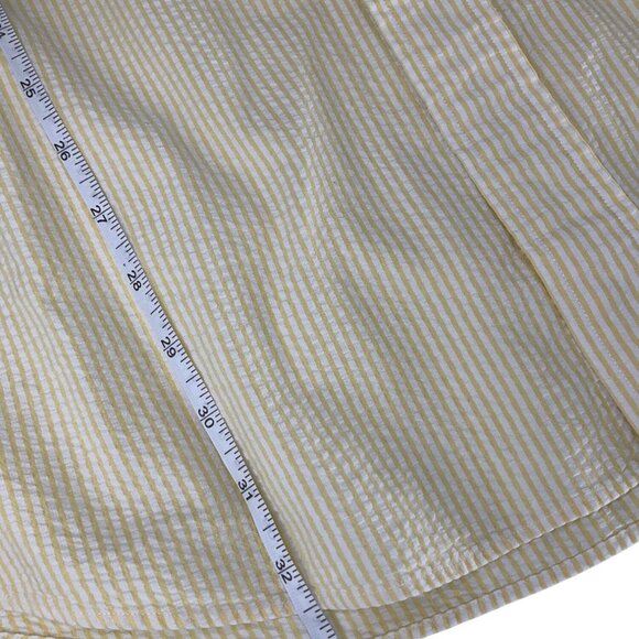 Ralph Lauren Mens Yellow Striped Short Sleeve seeraucker Button-Down Shirt XXL - Picture 7 of 10